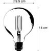 Afbeelding van Calex Slimme Lamp - Wifi LED Filament Verlichting - Globe 9,5cm - E27 - Smart Lichtbron Goud- Dimba