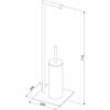 Afbeelding van Sealskin Tube - Toiletbutler - Toiletrolhouder - Toiletborstel met houder - vrijstaand - Zwart