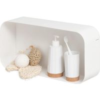 Sealskin Brix - Wandkubus Wandelement Wandrek - 12x50x24 cm - Metaal - Wit