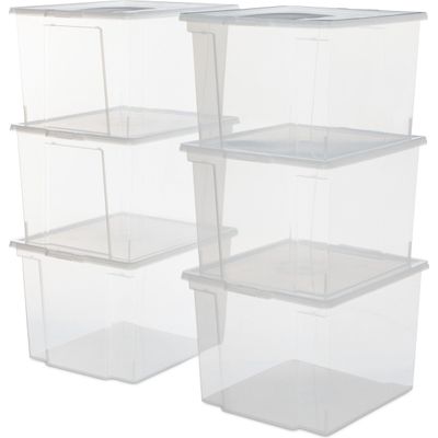 Afbeelding van IRIS Useful Storage Box Opbergbox - 30L - Kunststof - Transparant - Set van 6