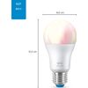 Afbeelding van WiZ Lamp Slimme LED Verlichting E27 Lichtbron - Gekleurd en Wit Licht - 60W - Mat - WiFi