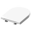 Afbeelding van SCHÜTTE WC-Bril 82910 D-SHAPE WHITE - Duroplast - D-vorm - Soft Close - Afklikbaar - RVS-Scharnieren