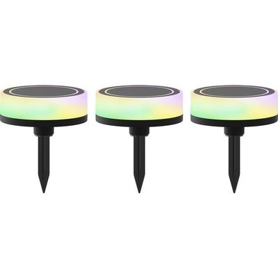 Afbeelding van Calex Smart Outdoor 24v Tuinverlichting - Set van 3 Padverlichting - Slimme Grondspot - RGB en Warm 