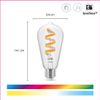 Afbeelding van WiZ Edison Filament - Slimme LED-verlichting - Gekleurd en Wit licht - E27 - 40W - Transparant - Wi