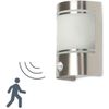 Afbeelding van Smartwares Alicante Wandlamp – Roestvrijstaal – Bewegingssensor – E27 fitting - 10.010.26