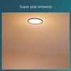 Afbeelding van Philips Superslim plafonnière - zwart - klein - warmwit licht - 15 W