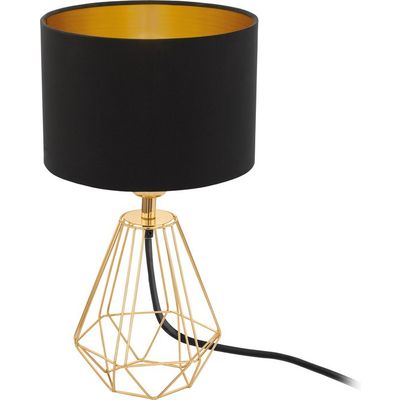 Afbeelding van EGLO Carlton 2 Tafellamp - 1 Lichts - Ø 16,5 cm - Zwart/Goud