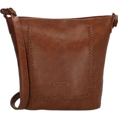 Foto van Enrico Benetti Nora 66546 Schoudertas met vlechtwerk - Cognac