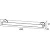 Afbeelding van Tiger Boston Comfort & Safety Wandbeugel 45 cm - RVS geborsteld