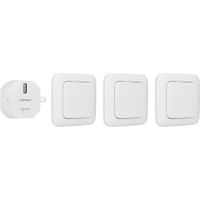 Smartwares SH4-99567 Slaapkamer Schakelset – Plug & Connect - 1 Inbouwstekker – 3 Wandschakelaars