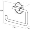 Afbeelding van Tiger Tune - Toiletrolhouder - RVS geborsteld / Zwart