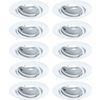 Afbeelding van Paulmann Base inbouwspot - wit - zwenkbaar - set van 10 - 51mm - zonder verlichtingsmiddel