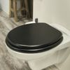 Afbeelding van Tiger Leatherlook - Toiletbril - WC bril - MDF - Zwart