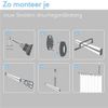 Afbeelding van Sealskin Easy Roll - Douchegordijnstangset - 90x90x90 cm - Zwart
