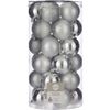 Afbeelding van House of Seasons Plastic Kerstballen Set - 30 Stuks - Ø6 cm - Zilver