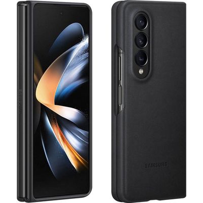 Afbeelding van Samsung Leather Cover - Samsung Galaxy Z Fold4 - Black