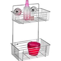 WENKO Vacuum-Loc Wandrek 2-laags Bari chroom - Doucherek - Bevestigen zonder boren