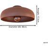 Afbeelding van EGLO Mogano Plafondlamp - E27 - Ø 40 cm - Mokka