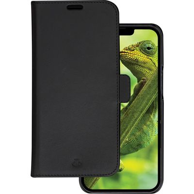 Afbeelding van iPhone 14 Plus Bookcase hoesje - dbramante1928 - Effen Zwart - Leer