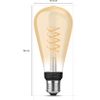 Afbeelding van Philips Hue filament Edison lamp ST72 - zachtwit licht - 1-pack - E27