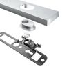 Afbeelding van AXA Veiligheidsbeslag (Curve Plus) Aluminium geslepen: Knop-Kruk (model S/Blok) PC72 met kerntrekbe