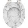 Afbeelding van SCHÜTTE WC-Bril 80194 MARMOR STONE - MDF-Hout - Soft Close - Verchroomde Scharnieren - Decor - 3-zi