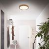 Afbeelding van Briloner Leuchten -plafondlamp LED, plafondlamp hout, warm wit licht, opbouwlamp, opbouwlamp, houtlo