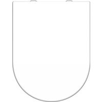 SCHÜTTE WC-Bril 82910 D-SHAPE WHITE - Duroplast - D-vorm - Soft Close - Afklikbaar - RVS-Scharnieren