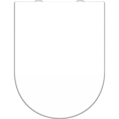 SCHÜTTE WC-Bril 82910 D-SHAPE WHITE - Duroplast - D-vorm - Soft Close - Afklikbaar - RVS-Scharnieren Foto van SCHÜTTE WC-Bril 82910 D-SHAPE WHITE - Duroplast - D-vorm - Soft Close - Afklikbaar - RVS-Scharnieren