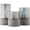 Afbeelding van Brilliant Bougie Batterij - Tafellamp - LED - Flickering Candle Light Set - Grijs/Smoke - IP44