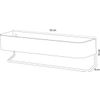 Afbeelding van Sealskin Brix - Wandrek met handdoekrek 35 cm - Zwart