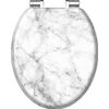 Afbeelding van SCHÜTTE WC-Bril 80194 MARMOR STONE - MDF-Hout - Soft Close - Verchroomde Scharnieren - Decor - 3-zi
