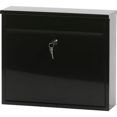 Afbeelding van V-part - Wandbrievenbus Granadan - Galvanized steel Powder Coated - zwart