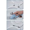 Afbeelding van SCHÜTTE WC-Bril 82910 D-SHAPE WHITE - Duroplast - D-vorm - Soft Close - Afklikbaar - RVS-Scharnieren