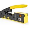 Afbeelding van Krimptang - CAT5 / CAT5e / CAT6 / CAT6a / CAT7 / RJ12 / RJ45 - Snijden / Strippen / Tang - Rubberen