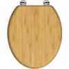 Afbeelding van SCHÜTTE WC-Bril 81001 NATURAL BAMBOO - Massief Bamboe - Verchroomde Scharnieren