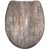 Afbeelding van SCHÜTTE WC-Bril 82368 OLD WOOD - Duroplast - Soft Close - Afklikbaar - RVS-Scharnieren - Decor - 3-z