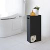 Afbeelding van Grote toiletrol houder metaal en hout - Yamazaki