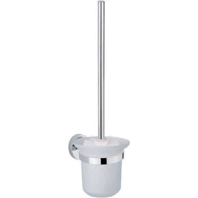 Afbeelding van SCHÜTTE London Toiletborstelset - Mat Glas - Chroom