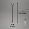 Afbeelding van BRILONER - KIKI - LED Vloerlamp op batterijen 3 in 1, traploos dimbaar, Touch, LED Vloerlamp Buiten,