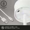 Afbeelding van BRILONER - KIKI - LED accu vloerlamp, in hoogte verstelbaar, dimbaar, USB-C, metaal wit, 3000 Kelvin