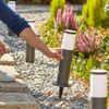 Afbeelding van Philips LED Utrecht sokkellamp voor buiten - laagspanning - antraciet - warmwit licht - 6 W