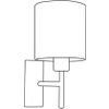 Afbeelding van EGLO Pasteri - Wandlamp - 1 Lichts - Nikkel-Mat - Grijs
