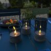 Afbeelding van Brilliant Bougie Batterij - Tafellamp - LED - Flickering Candle Light Set - Grijs/Smoke - IP44