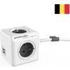 Afbeelding van PowerCube Extended Duo USB - 3 meter kabel - Wit/Grijs - 3 stopcontacten - 2 USB laders - Type E me