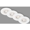 Afbeelding van BRILONER - KULANA - LED inbouwlampen Badkamerlampen dimbaar Set van 4 4,9W IP44 Ø9cm wit