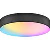 Afbeelding van Calex Slimme Plafondlamp - Smart Plafonnière 40cm - RGB en Warm Wit - Zwart