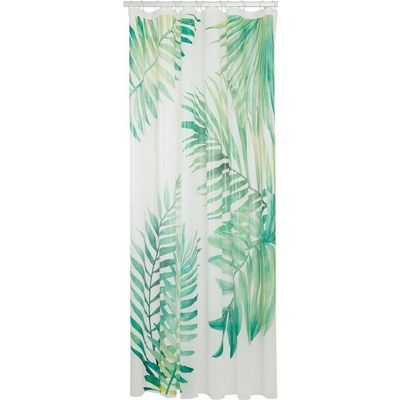 Afbeelding van Sealskin Leaves Douchegordijn 180x200 cm - Peva - Groen / Wit