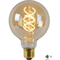Lucide G95 TWILIGHT SENSOR - Filament lamp Buiten - Ø 9,5 cm - LED - E27 - 1x4W 2200K - Amber