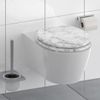 Afbeelding van SCHÜTTE WC-Bril 80194 MARMOR STONE - MDF-Hout - Soft Close - Verchroomde Scharnieren - Decor - 3-zi